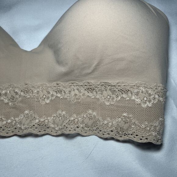 NATORI Cafe Bliss Perfection Contour Soft Cup Bra US 32DDD Wireless Beige Nude - Picture 5 of 8